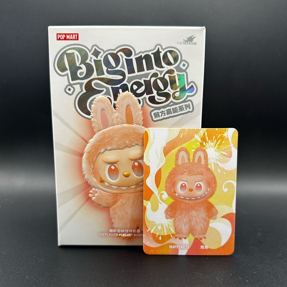 Labubu Big Into Energy Vinyl Face Plushie - Happiness